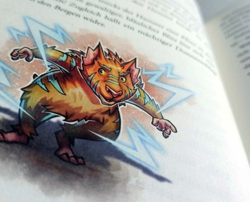 Seite aus Zauberakademie Siebenstein: Ein Hamster illustriert von Phillip Ach